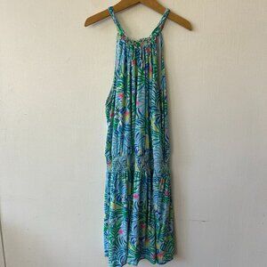 Lilly Pulitzer Shirelle Skirted Romper Halter Multi Grove Garden Womens Medium